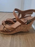 Leder-Sandalen mit Keilabsatz Bayern - Regensburg Vorschau