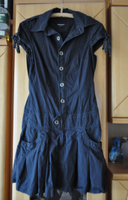 Kleid, kurzärmelig, schwarz mit Kragen und Knopfleiste, Gr. S Sachsen-Anhalt - Halle Vorschau