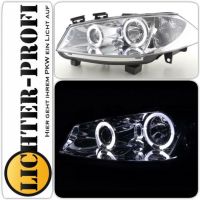 Renault Megane 2 Angel Eyes Scheinwerfer chrom BJ 2003 - 2006 Hessen - Calden Vorschau