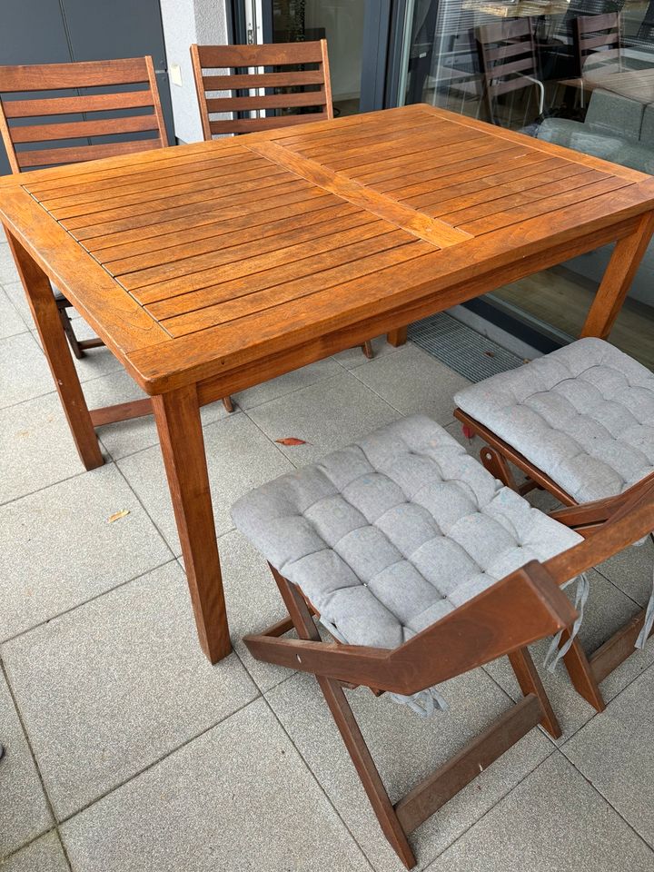 IKEA Äpplarö Balkonstühle + Teakholz Tisch in Köln