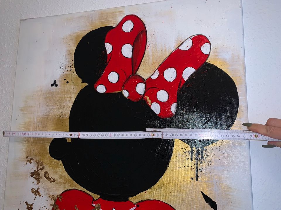 ☘️ 2 große Bilder Leinwände Disney Mickey & Minnie 60/60cm in Emsdetten