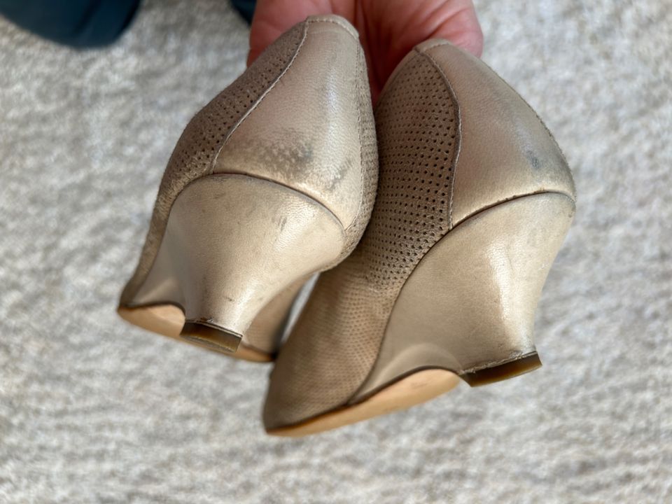 LARIO Sommer Ballerinas Pumps (Keilabsatz 4,5 cm) Gr. 38,5 Wedges in Düsseldorf