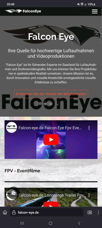 Falcon Eye FPV - Drohnen Eventfilme, Hochzeits- und Imagevideos in Saarbrücken