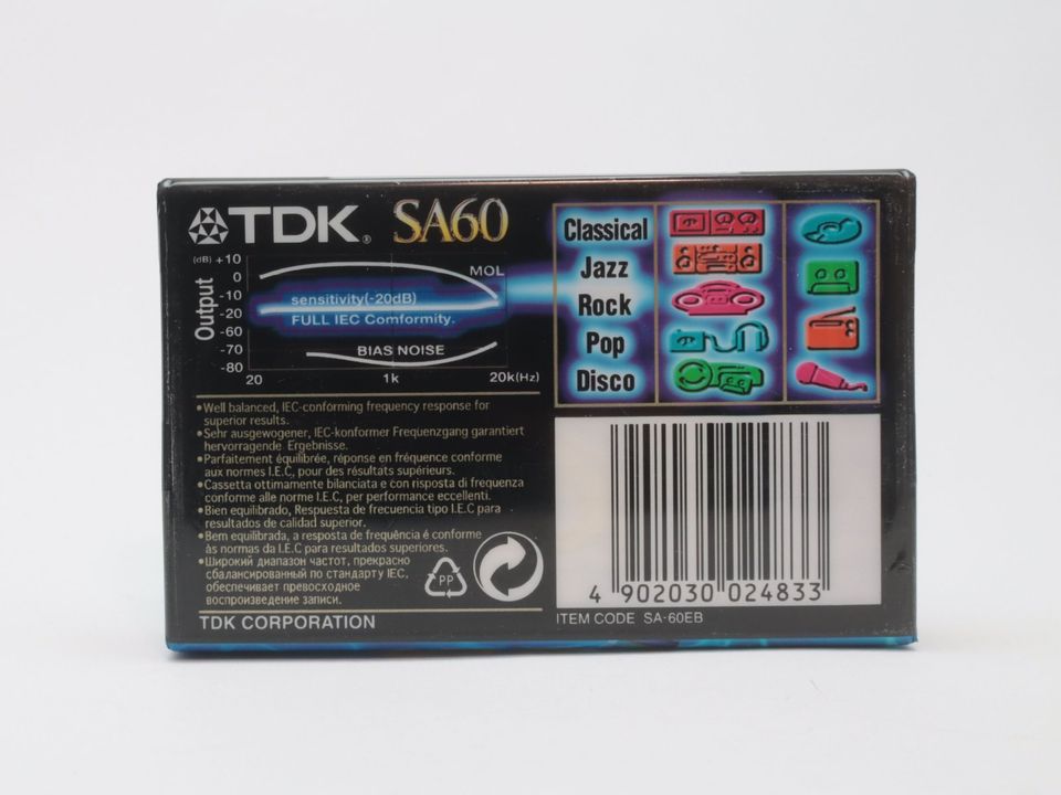 TDK SA 60 min. Type II Pos. Chrome unbenutzt Sealed NOS Kasette in Wuppertal