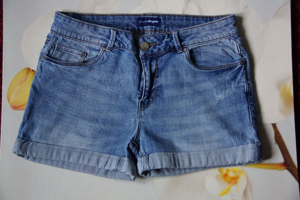 Charles Vögele Jeansshorts Shorts Gr 36 blau Damen in Hunsrück