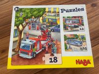 HABA Puzzle Feuerwehr, Polizei, Krankenwagen 3+ Sachsen - Frauenstein Vorschau