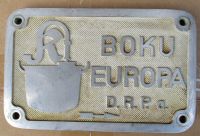 Boku Europa D.R.P.a. Aluschild Firmenschild Aluguss ca.1950 Eis München - Allach-Untermenzing Vorschau