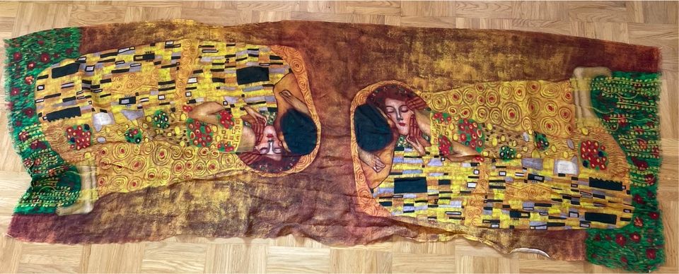 Tuch Schal Klimt Der Kuss ca. 190x60cm in Dresden