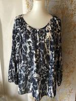 Bluse H&M gr 44 blau Creme locker fallend Bayern - Wackersdorf Vorschau