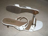 Esprit süsse Sandaletten Pumps in Weiß Braun, Leder, Gr. 38 Niedersachsen - Osnabrück Vorschau