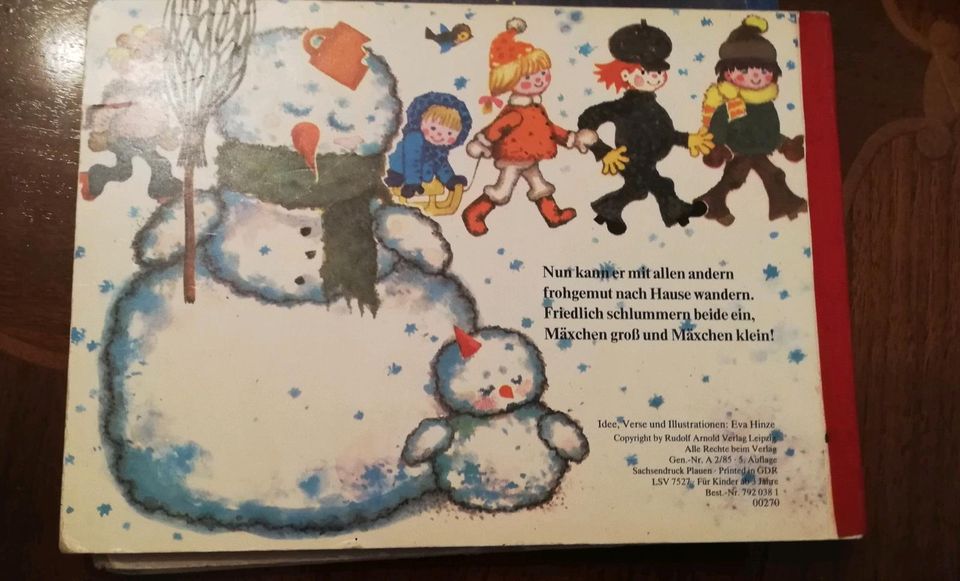 Schneemann Max DDR Kinderbuch in Eisleben