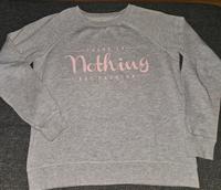 AMISU Sweatshirt Pullover M 38 40 hellgrau Print rosa! O Sachsen - Roßwein Vorschau