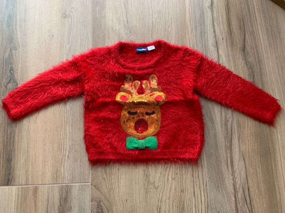 ❤️ wNEU Weihnachtspullover Pulli Rentier Rudolph 86 / 92 in Leipzig