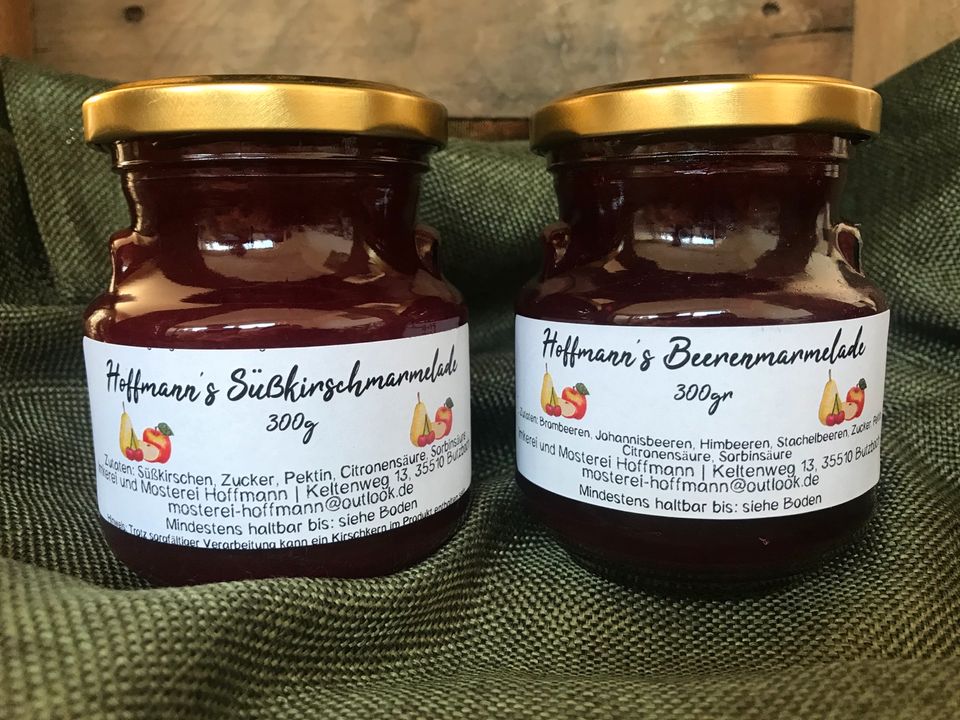 Marmelade aus unserer Mosterei in Butzbach