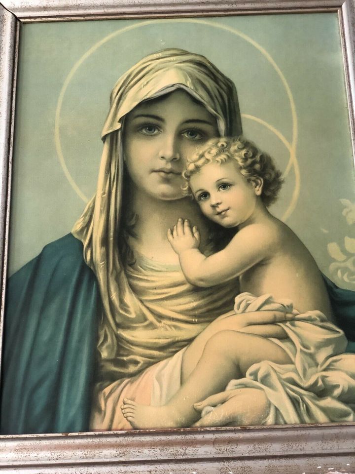 Gemälde Madonna Maria mit Kind 59 cm H x 49 cm B in Köln