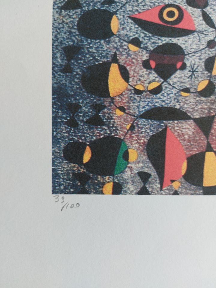 Joan Miro, Lithographie, ohne Titel, in Reutlingen