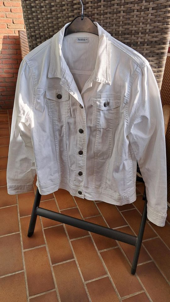 Jeansjacke weiss Gr. 48 in Ruppichteroth