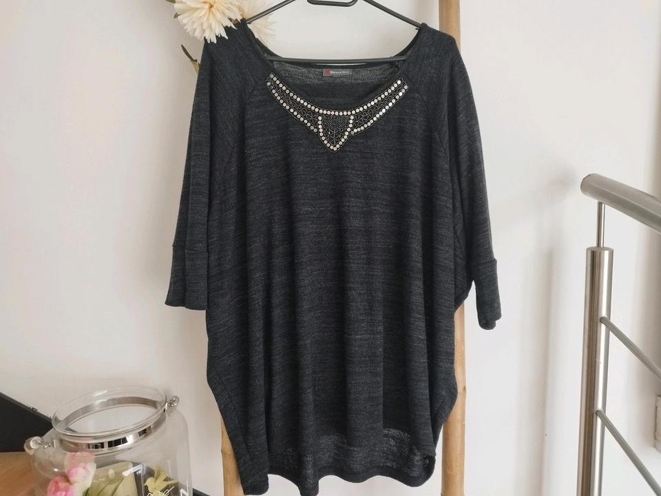 XXL 48 50 Street One Pullover Shirt Tunika schwarz meliert in Genthin