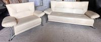 Leder Couch Set - Weiß, zustand Gebraucht Hessen - Hofgeismar Vorschau