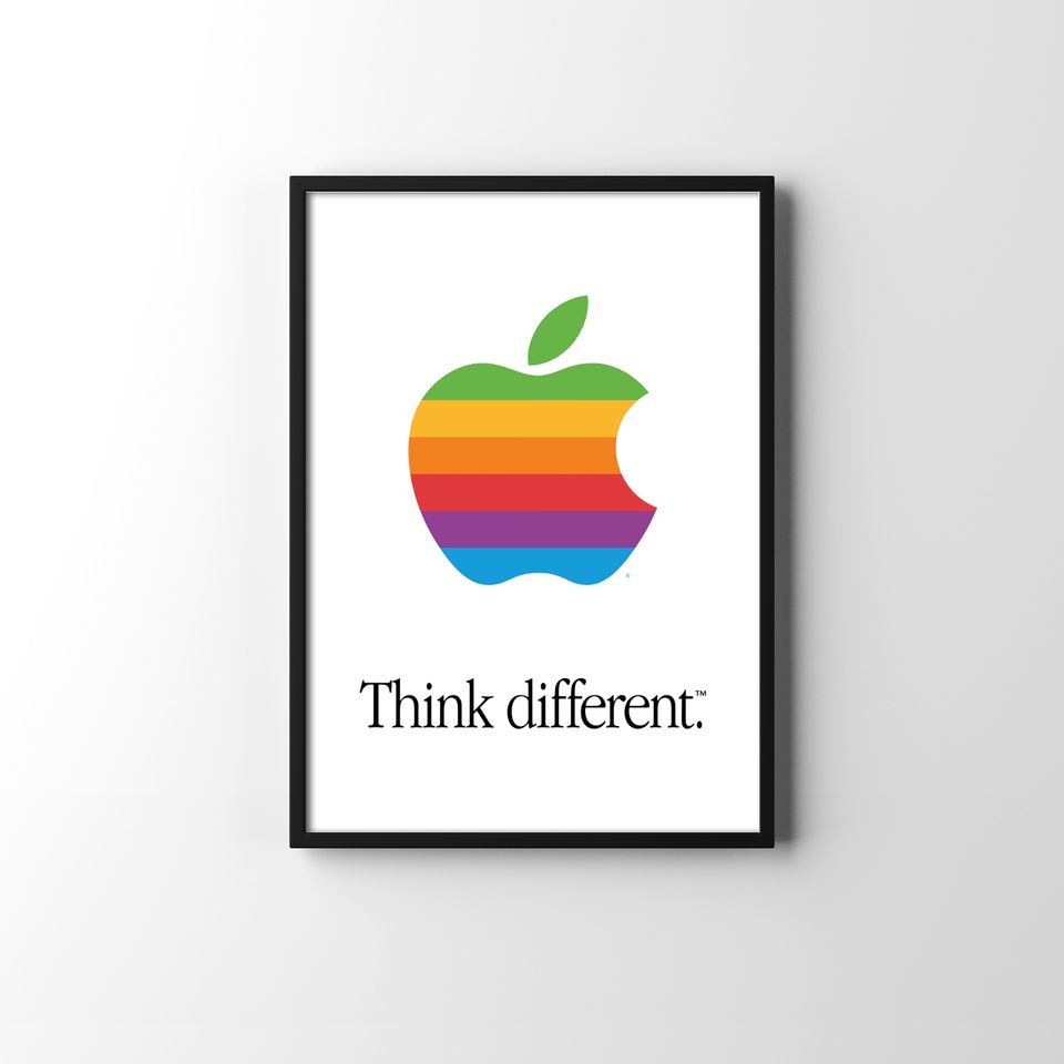 Apple Computers "Think different." Poster LGBTQ Pride DIN A4-A0 N in Bonn