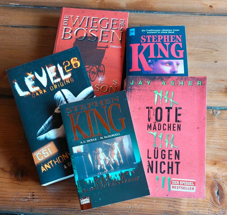 ❤️5tlg Bücher Set/Psycho Thriller/Bestseller/Horror/Krimi/King in Padingbüttel