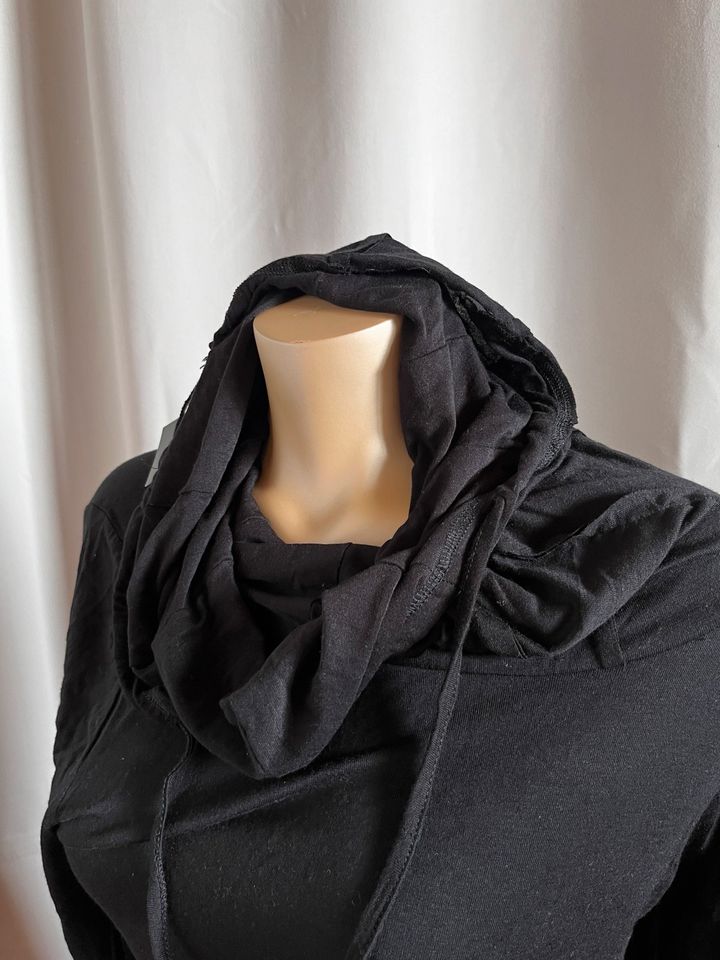 Kleid highneck longshirt schwarz ausgefallen mit Tasche Gothic in Trendelburg