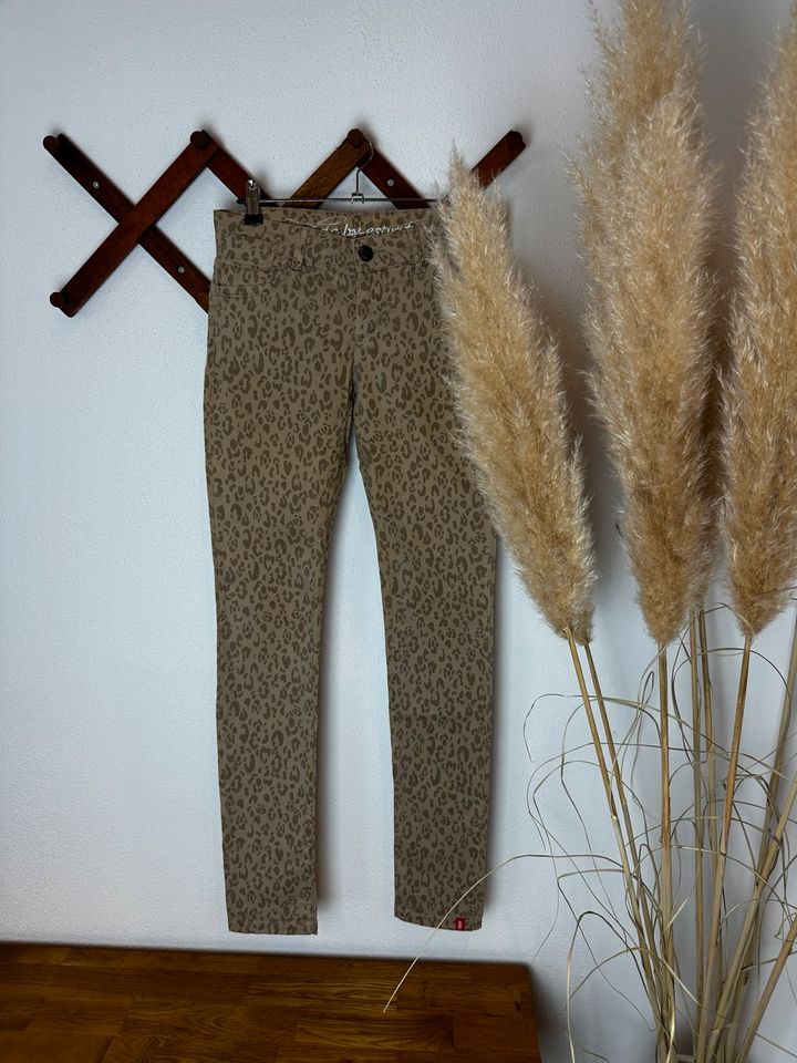 EDC by Esprit - Hose - beige - mit Leoparden-Print/-Muster in Landshut