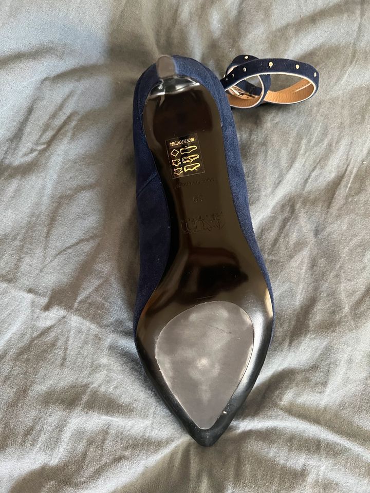 Maison Baum High Heels 39 Wildleder Aphrodite Blau in Stadland