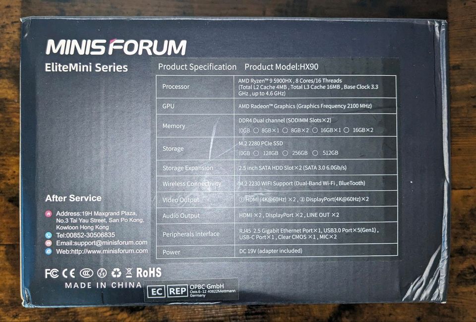 Minis Forum HX90 Mini PC Ryzen 9 5900HX G.Skill 64GB 3200 RAM in Magdeburg