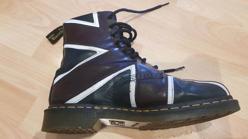 Dr. Martens 1460 Pascal Brit Gr.45/UK10 - Sondermodell Union Jack in Neuberend