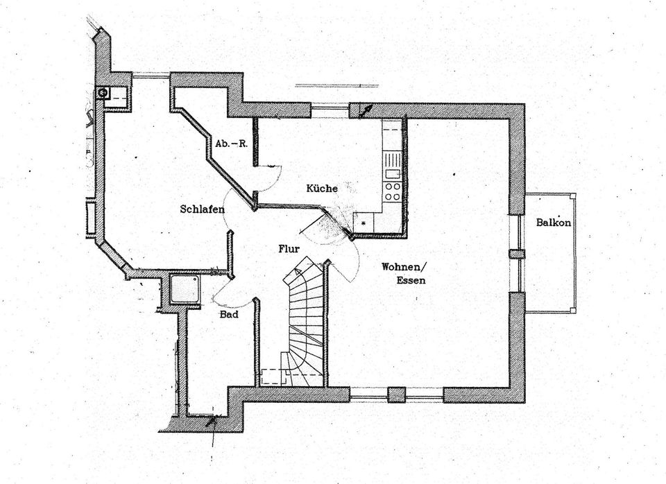 Wohnung (ca. 78 m² - 2 Z + K-D-B-Abstell.R) 1.OG in Stemwede