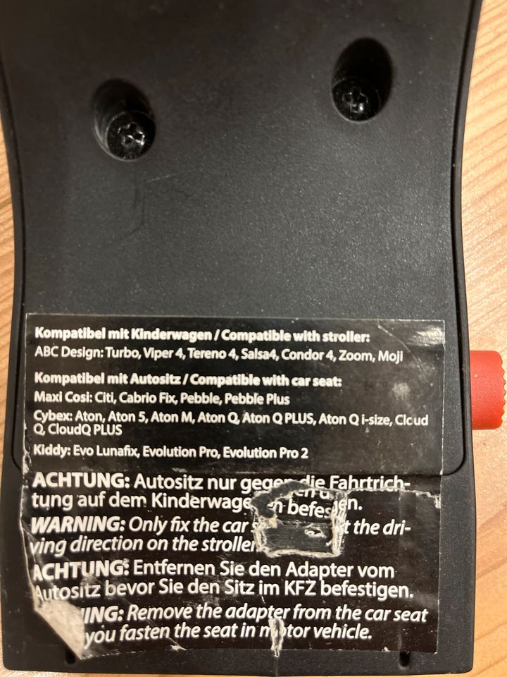 Adapter ABC-Kinderwagen Autoschale in Glasin