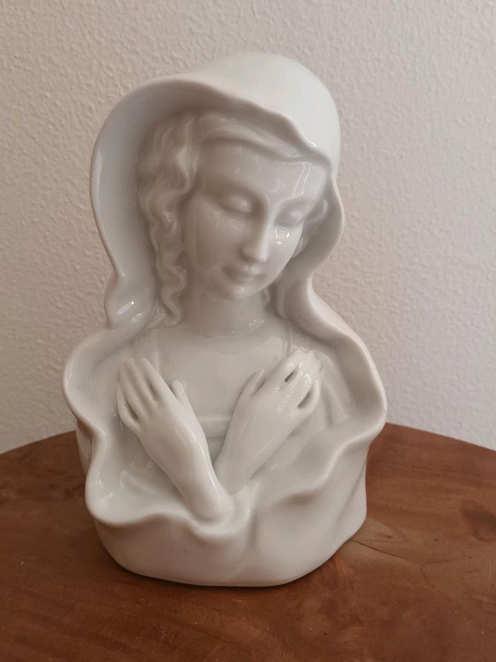 Vintage Porzellanfigur Mutter Gottes, Madonna, Büste in Strullendorf