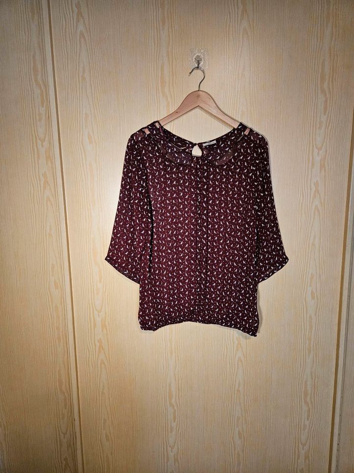 Bluse rot mit Muster 3/4 Arm in Dortmund