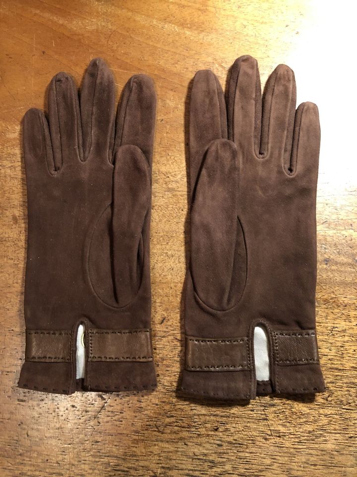 Handschuhe Damen Wildleder braun Gr. 7 1/4 neu unbenutzt Leder in Hamburg