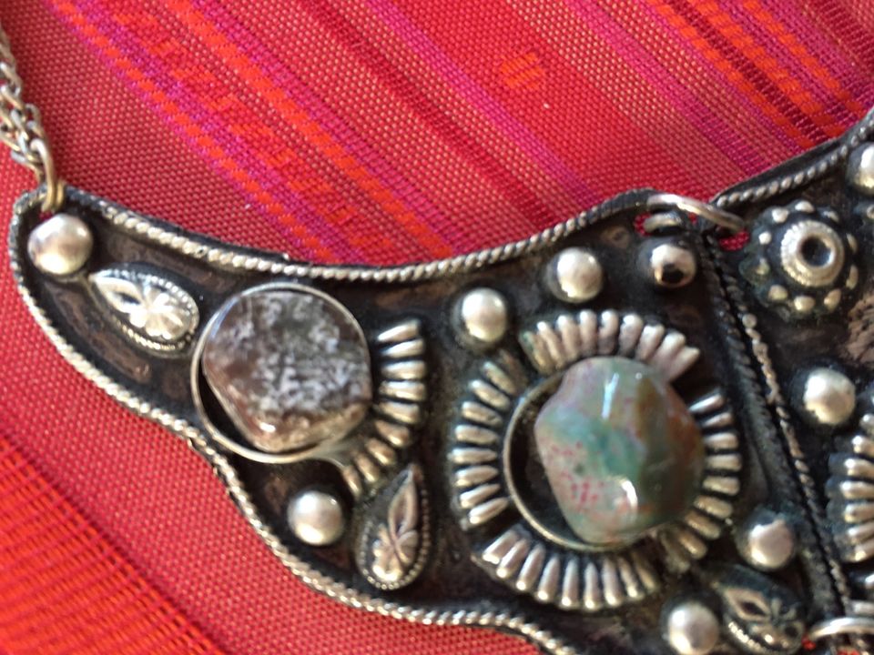 Indische Halskette mit Halbedelsteinen,Einzelstück,Geschenk,NEU in Waldmohr
