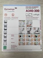 Safety Card Eurowings by Brussels Airlines A 340-300 Nordrhein-Westfalen - Sprockhövel Vorschau