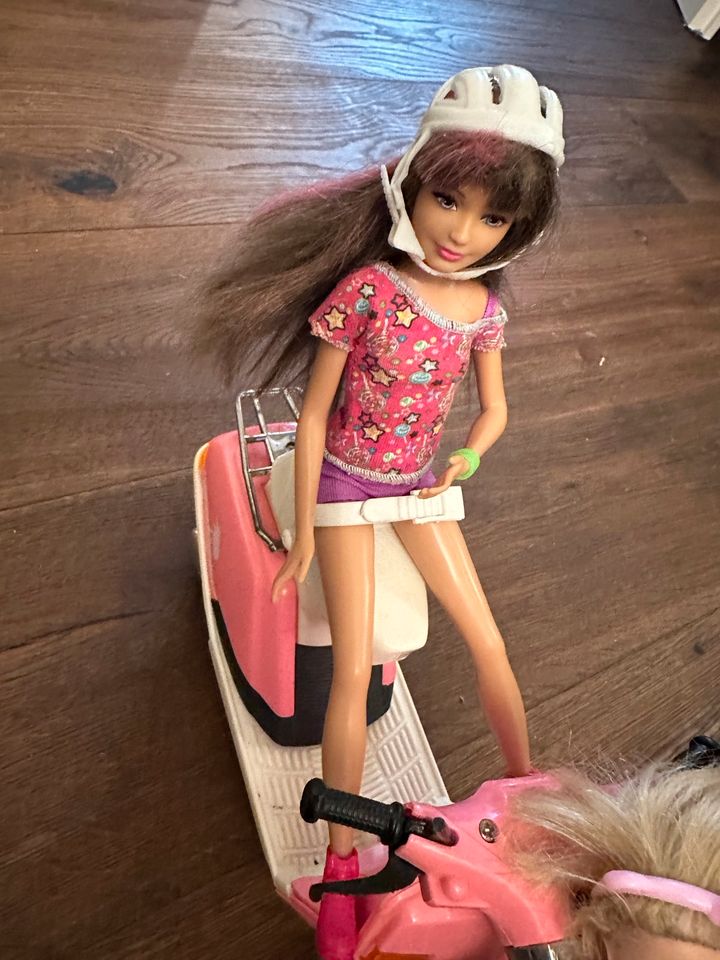 Barbie Skipper und Chelsea auf einem Roller mit Funktion in Rauschenberg