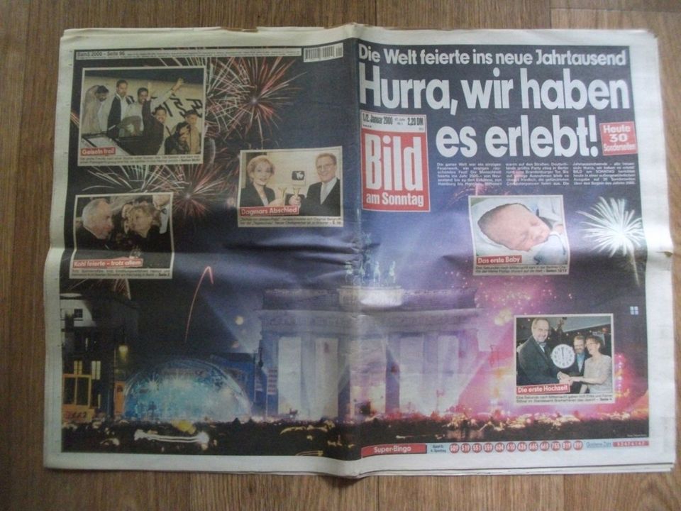 Bild am Sonntag vom 01. 01. 2000...fast antik, s. Text in Berlin