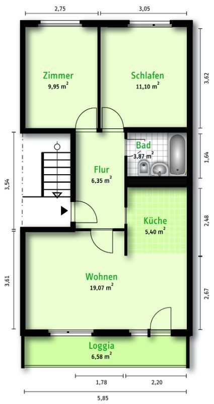 Sonnige 3-Zimmer-Wohnungen im Blumenviertel ab sofort in Halle