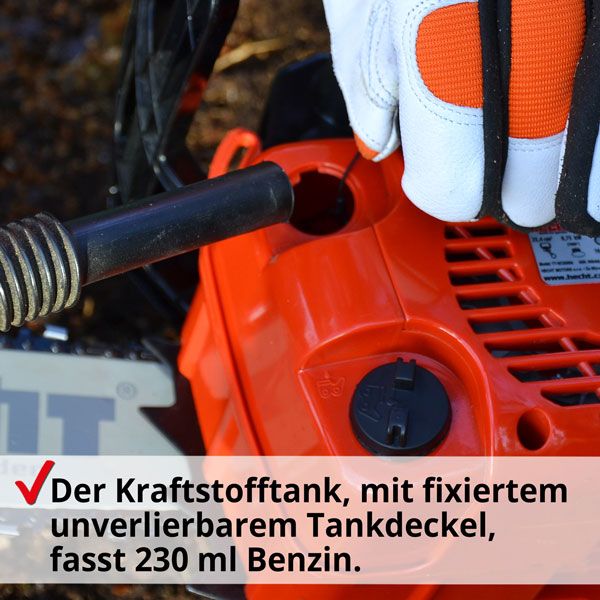 Kettensäge Benzin Motorsäge 24 cm 1,22 PS Schnitt Seilzug Hand Ketten Säge Sägen in Greven