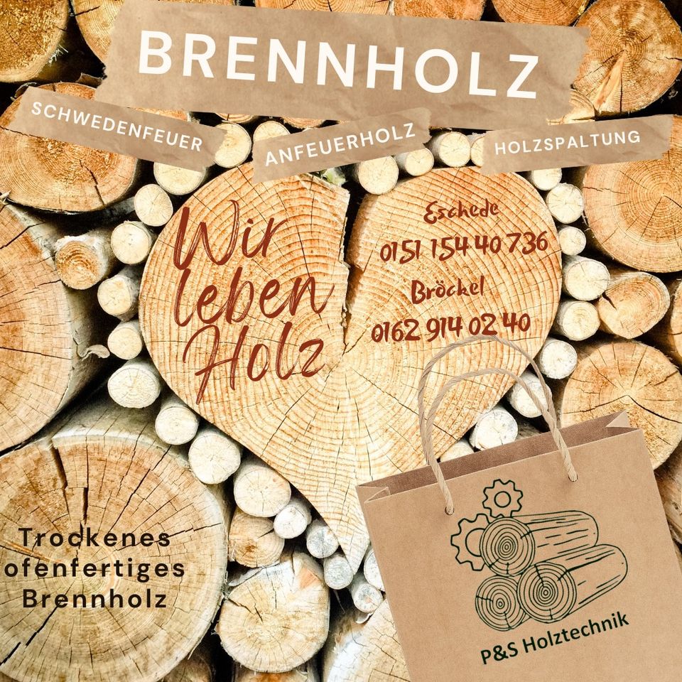 Brennholz, div. Sorten, Scheitlänge 25cm, ofenfertig, ab 80,-€ in Bröckel