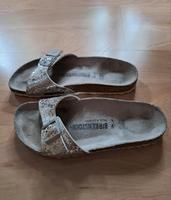 Birkenstock Latschen Gr. 39 silbern Sachsen-Anhalt - Magdeburg Vorschau