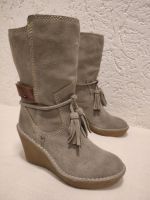 37 Hilfiger Demin Damen Leder Stiefel Wildleder West - Nied Vorschau