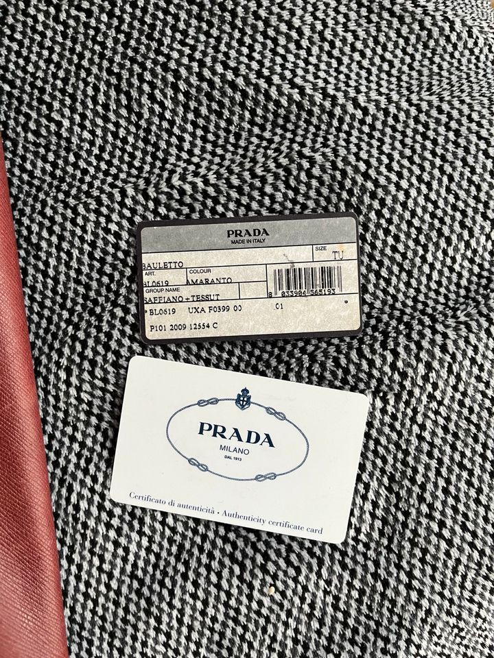 Prada Tasche Saffiano Tessuto Weinrot | 2009 in Krefeld