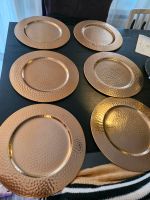 ♥️ 6 Servier Teller Platten Metall gehämmert bronze goldton Friedrichshain-Kreuzberg - Friedrichshain Vorschau