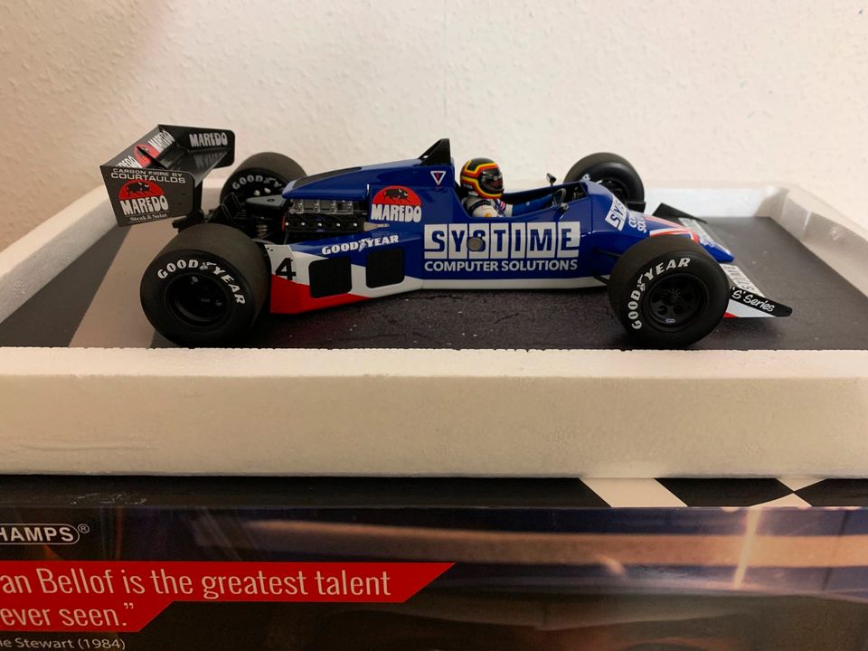 1:18 Minichamps Tyrrell Ford 012 Dutch GP 1984 S. Bellof in Schlangen