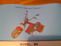 M8 E Chopper E scooter Mit Straßenzulassung 45km/h 2000w 30Ah Sachsen-Anhalt - Stendal Vorschau