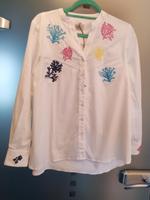 Neu Designer Bluse Gr 38 Tomaszewski weiß Korallen Stickerei Nordrhein-Westfalen - Heinsberg Vorschau