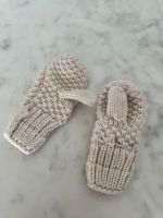 Baby Handschuhe selbst gestrickt in creme beige Baden-Württemberg - Rheinstetten Vorschau